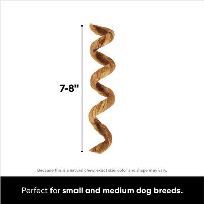 Show full view: Bones & Chews Beef Tripe Twist Springs Dog Treats, 7"-8", 3 count slide 3 of 8