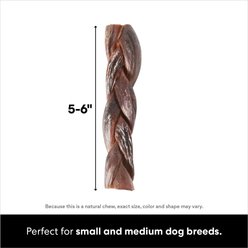 Bones & Chews Braided Beef Gullet Dog Treats, 5"-6", 6 count slide 2 of 7