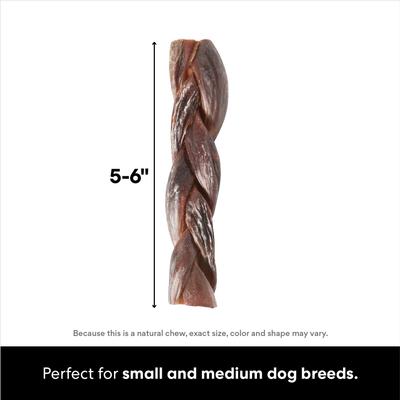 Show full view: Bones & Chews Braided Beef Gullet Dog Treats, 5"-6", 6 count slide 3 of 9