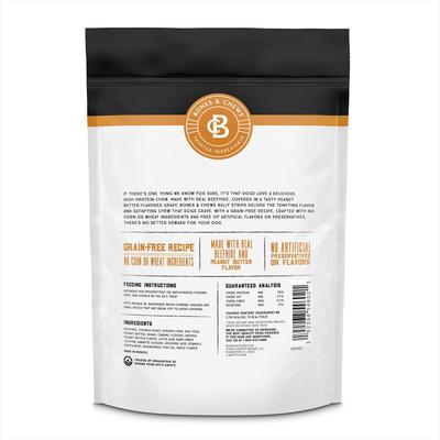 Show full view: Bones & Chews Bully Strips Peanut Butter Flavor Beef Dog Treats, 9-oz bag slide 4 of 9
