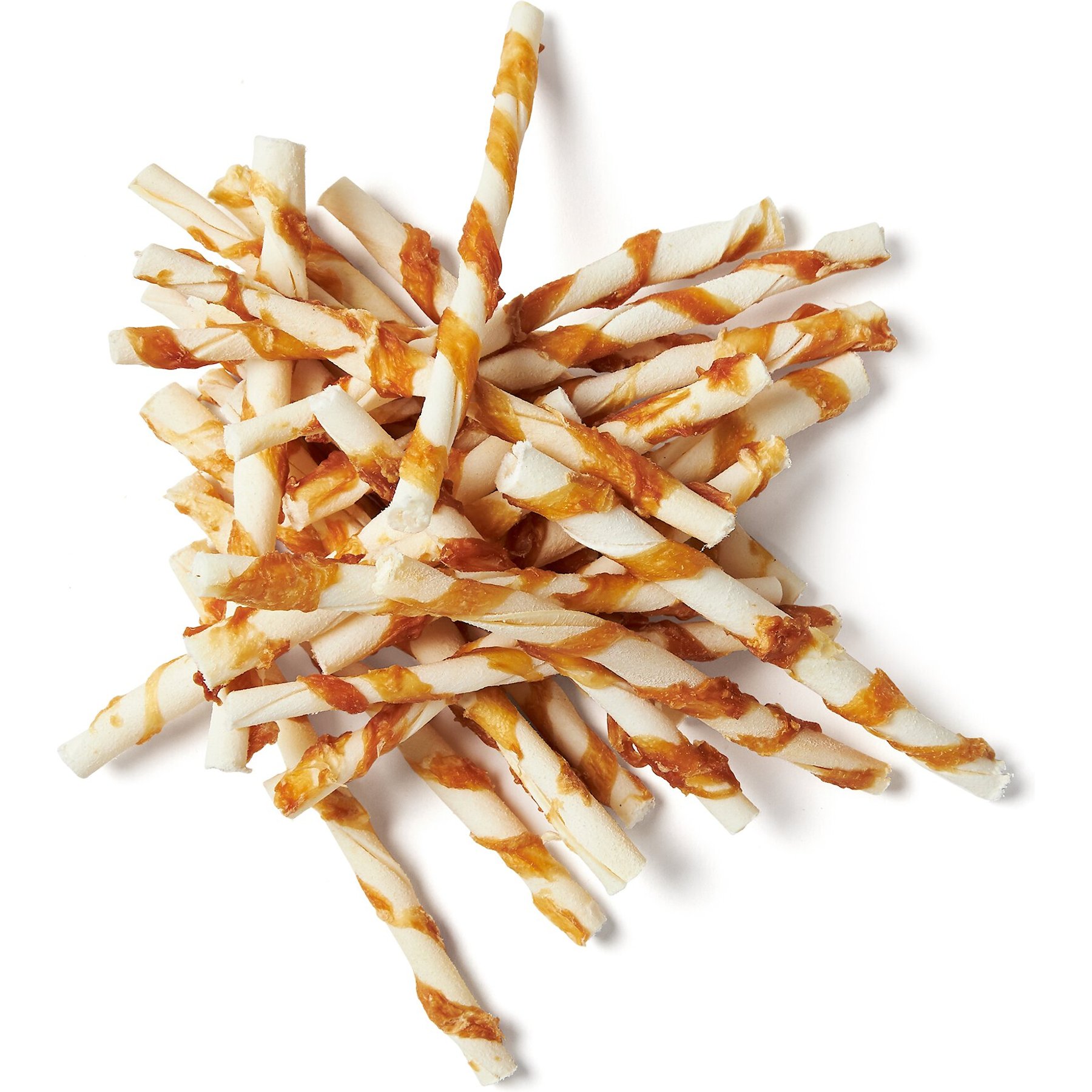 Bones & Chews Chicken Wrapped Rawhide Twist Dog Treats, 100 count