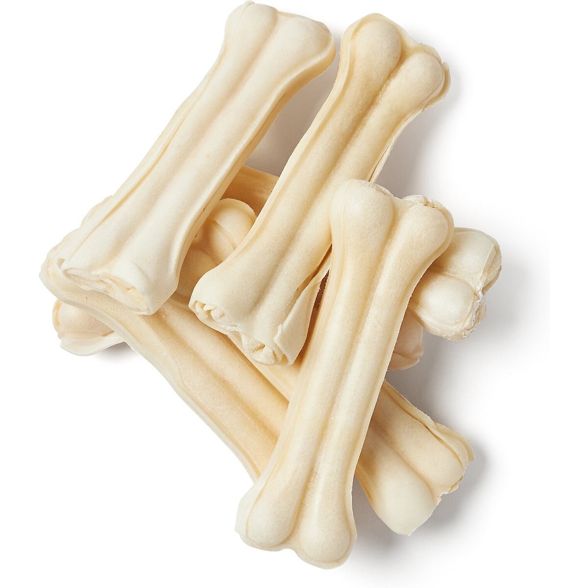 Bones & Chews Compressed Rawhide Bone Dog Treats, 6", 7 count