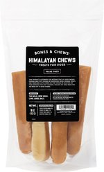 Bones & Chews Himalayan Yak Cheese Value Pack Dog Treats, 1-lb bag