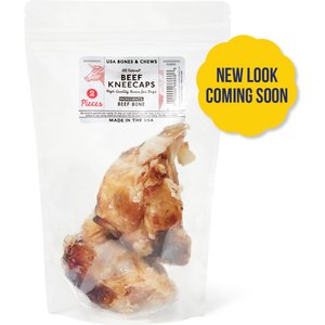 Bones & Chews Made in USA Beef Knee Caps Dog Treats (New Look Coming Soon), 2 count