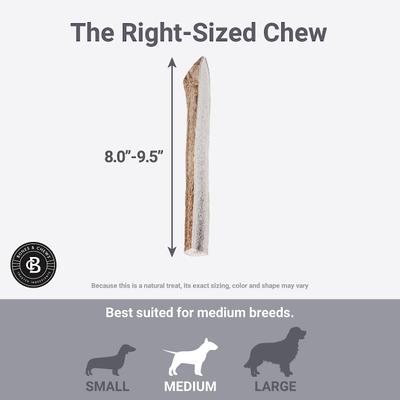 Show full view: Bones & Chews Made in USA Elk Antler Split Dog Chew, Large: 8.0 - 9.5-in slide 6 of 10