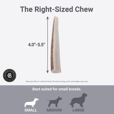 Show full view: Bones & Chews Made in USA Elk Antler Split Dog Chew, Small: 4.0 - 5.5-in slide 6 of 10