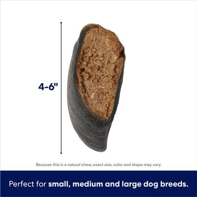 Show full view: Bones & Chews Made in USA Peanut Butter Flavored Filled Beef Hooves Dog Treats, 2 count slide 3 of 9