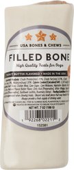 Bones & Chews Made in USA Peanut Butter Flavored Filled Bone Dog Treats, 1 count