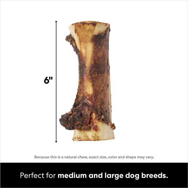 Bones & Chews Made in USA Roasted Marrow Bone 6" Dog Treat