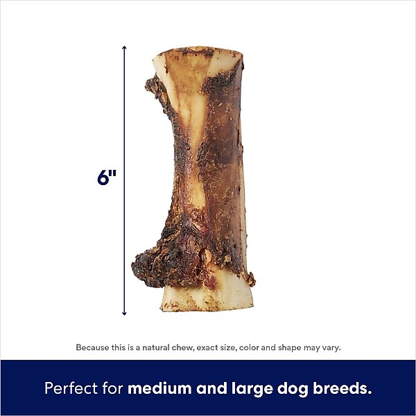 Bones & Chews Made in USA Roasted Marrow Bone 6" Dog Treat