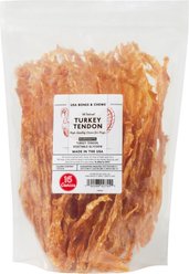 Bones & Chews Made in USA Turkey Tendon Dog Treats, 16-oz bag