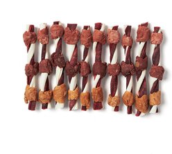 Bones & Chews Rawhide Triple Flavor Kabobs Dog Treats, 20 count bundle