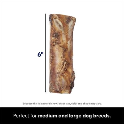 Show full view: Bones & Chews Roasted Marrow Bone Dog Treat, 6", 1 count slide 3 of 9