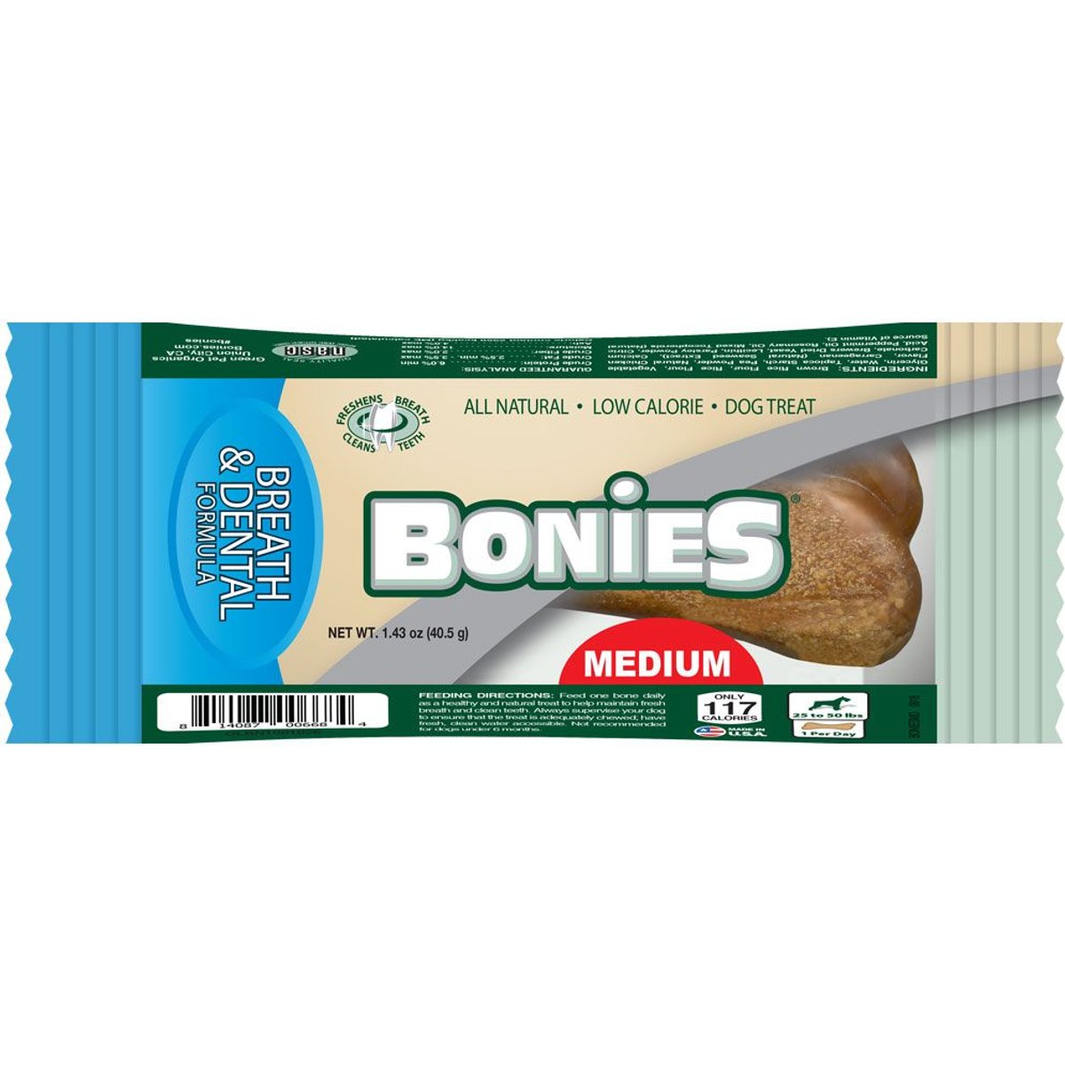 BONIES Breath & Dental Formula Medium Dental Dog Treat, 1 count