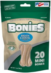 BONIES Breath & Dental Formula Mini Dental Dog Treats, 20 count