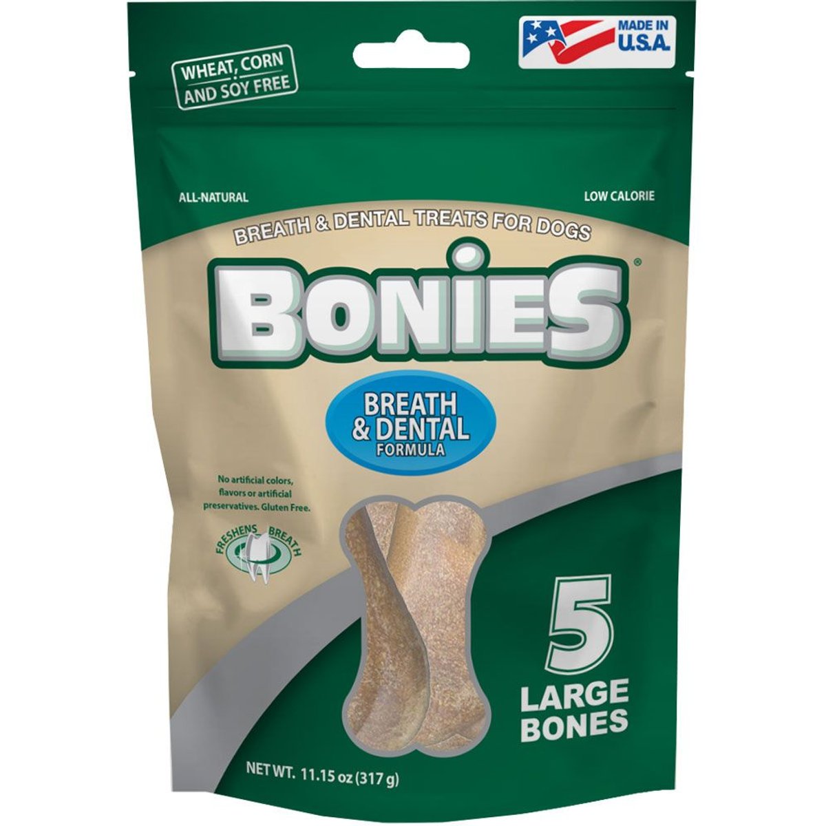 BONIES Breath & Dental Formula Regular Dental Dog Treat, 5 count