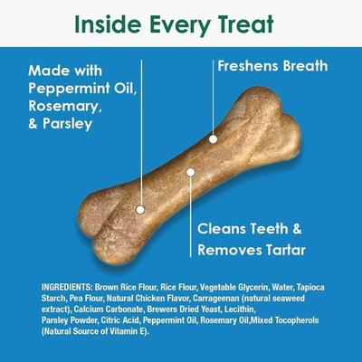 Show full view: BONIES Breath & Dental Formula Regular Dental Dog Treat, 5 count slide 5 of 11