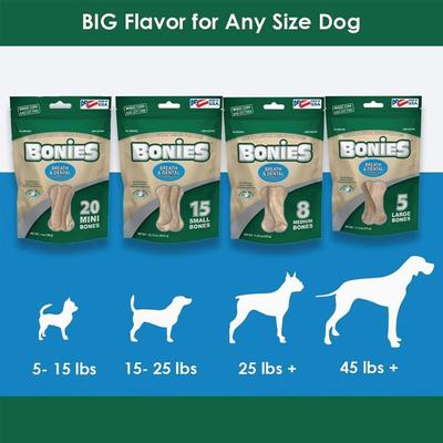 Show full view: BONIES Breath & Dental Formula Regular Dental Dog Treat, 5 count slide 7 of 11