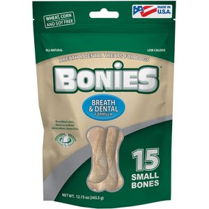 BONIES Breath & Dental Formula Small Dental Dog Treat, 15 count
