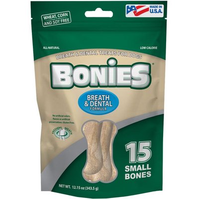 BONIES BONIES Breath & Dental Formula Small Dental Dog Treat, 15 count