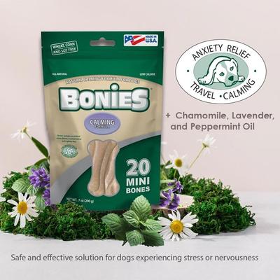 Show full view: BONIES Calming Formula Mini Dog Treats, 20 count slide 8 of 11