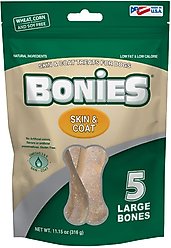 BONIES Skin & Coat Formula Large Dog Treats, 5 count