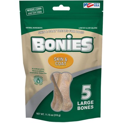 BONIES BONIES Skin & Coat Formula Large Dog Treats, 5 count