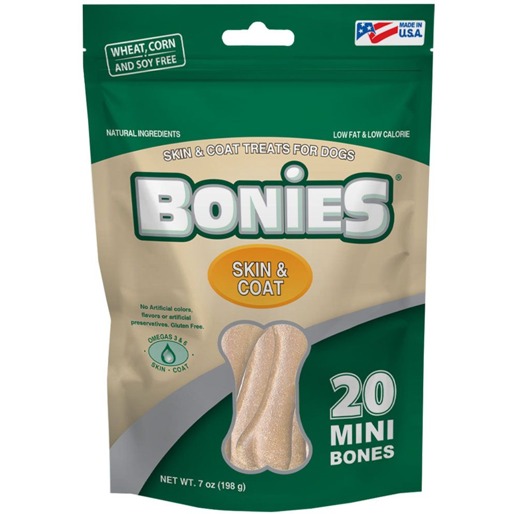 BONIES Skin & Coat Formula Mini Dog Treats, 20 count