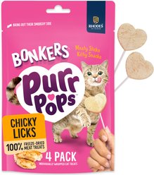 BONKERS Purrpops Chicken Flavored Freeze-Dried Cat Treats, 4 count