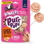 BONKERS Purrpops Halloween Edition Chicken Flavored Freeze-Dried Cat Treats, 5 count
