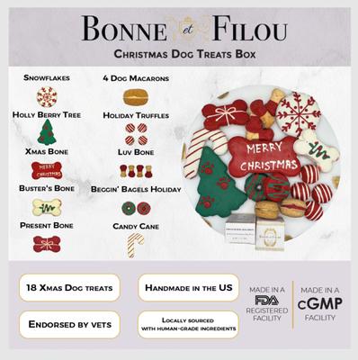 Show full view: Bonne et Filou Christmas Gift Box Dog Treats slide 5 of 10
