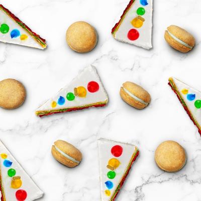 Show full view: Bonne et Filou Handmade Birthday Cake Human-Grade Macaron Dog Treats, 3 count slide 9 of 10