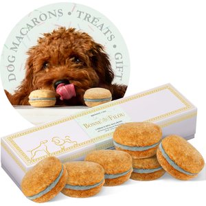 Bonne et Filou Handmade Birthday Cake Human-Grade Macaron Dog Treats, 6 count