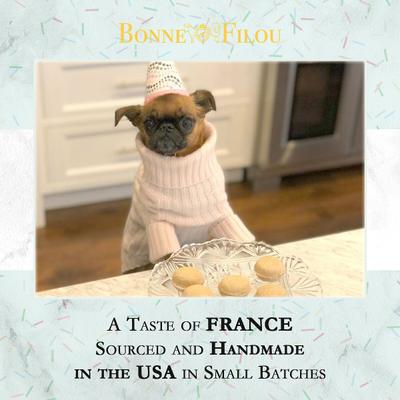 Show full view: Bonne et Filou Handmade Birthday Cake Human-Grade Macaron Dog Treats, 6 count slide 7 of 11