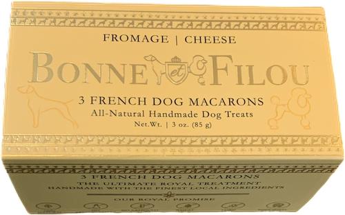Show full view: Bonne et Filou Handmade Cheese Human-Grade Macaron Dog Treats, 3 count slide 8 of 10
