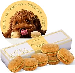 Bonne et Filou Handmade Cheese Human-Grade Macaron Dog Treats, 6 count