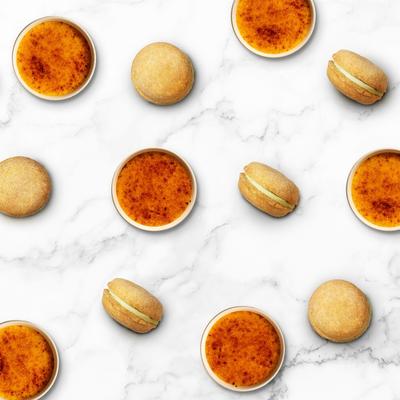 Show full view: Bonne et Filou Handmade Creme Brulee Human-Grade Macaron Dog Treats, 3 count slide 9 of 10