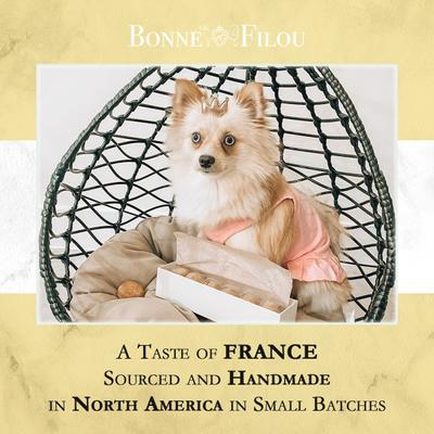 Show full view: Bonne et Filou Handmade Creme Brulee Human-Grade Macaron Dog Treats, 3 count slide 7 of 10