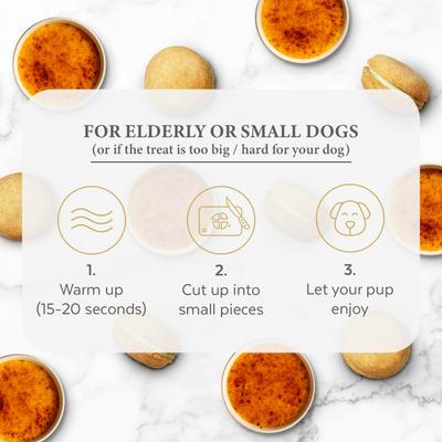Show full view: Bonne et Filou Handmade Creme Brulee Human-Grade Macaron Dog Treats, 3 count slide 4 of 10