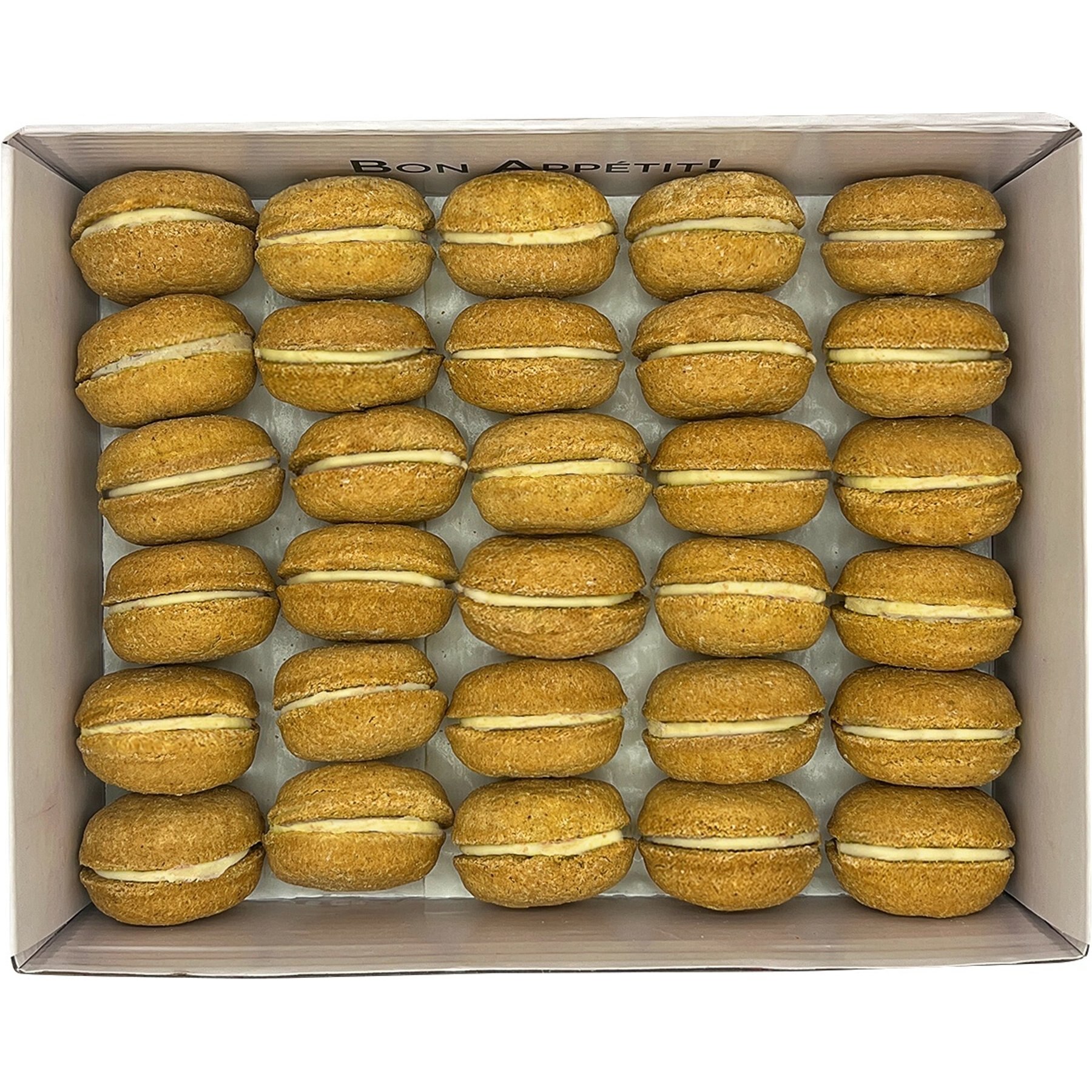 Bonne et Filou Handmade Creme Brulee Human-Grade Macaron Dog Treats, 40 count