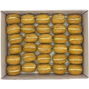 Bonne et Filou Handmade Creme Brulee Human-Grade Macaron Dog Treats, 40 count