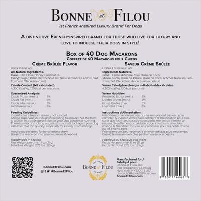 Show full view: Bonne et Filou Handmade Creme Brulee Human-Grade Macaron Dog Treats, 40 count slide 7 of 8