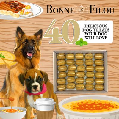 Show full view: Bonne et Filou Handmade Creme Brulee Human-Grade Macaron Dog Treats, 40 count slide 6 of 8