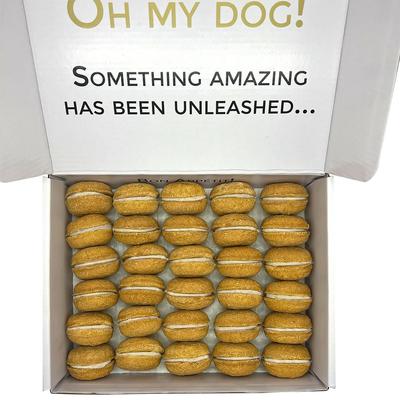 Show full view: Bonne et Filou Handmade Creme Brulee Human-Grade Macaron Dog Treats, 40 count slide 3 of 8