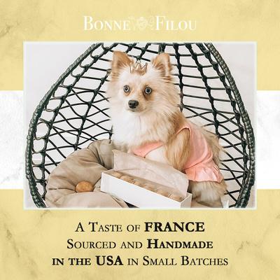 Show full view: Bonne et Filou Handmade Creme Brulee Human-Grade Macaron Dog Treats, 6 count slide 8 of 11