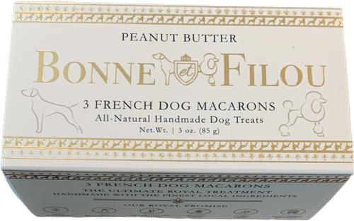 Show full view: Bonne et Filou Handmade Peanut Butter Human-Grade Macaron Dog Treats, 3 count slide 8 of 10