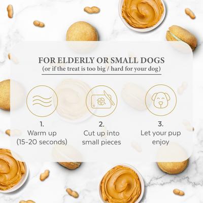 Show full view: Bonne et Filou Handmade Peanut Butter Human-Grade Macaron Dog Treats, 3 count slide 4 of 10