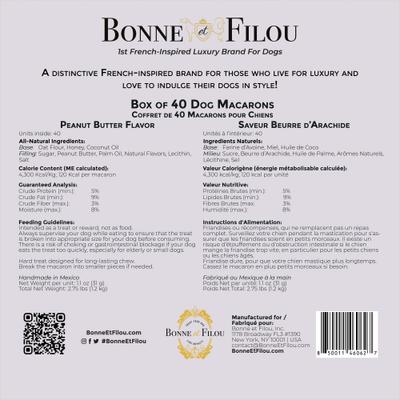 Show full view: Bonne et Filou Handmade Peanut Butter Human-Grade Macaron Dog Treats, 40 count slide 7 of 9