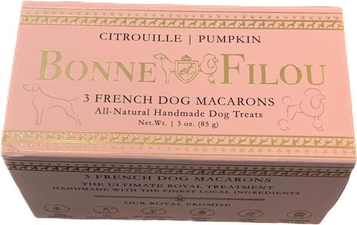 Show full view: Bonne et Filou Handmade Pumpkin Human-Grade Macaron Dog Treats, 3 count slide 8 of 9