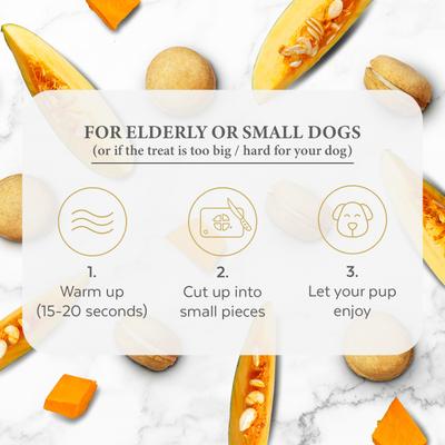 Show full view: Bonne et Filou Handmade Pumpkin Human-Grade Macaron Dog Treats, 3 count slide 4 of 9